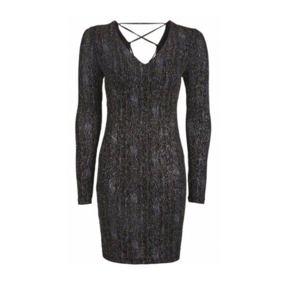 Dresses Lace Up Black Sparkle Dress Poshmark